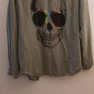 Lauren Moshi Cool Skull Shirt Small